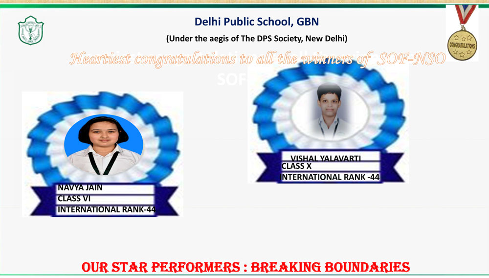 SOF- NSO, NOF French and Entrepreneurship Olympiad results