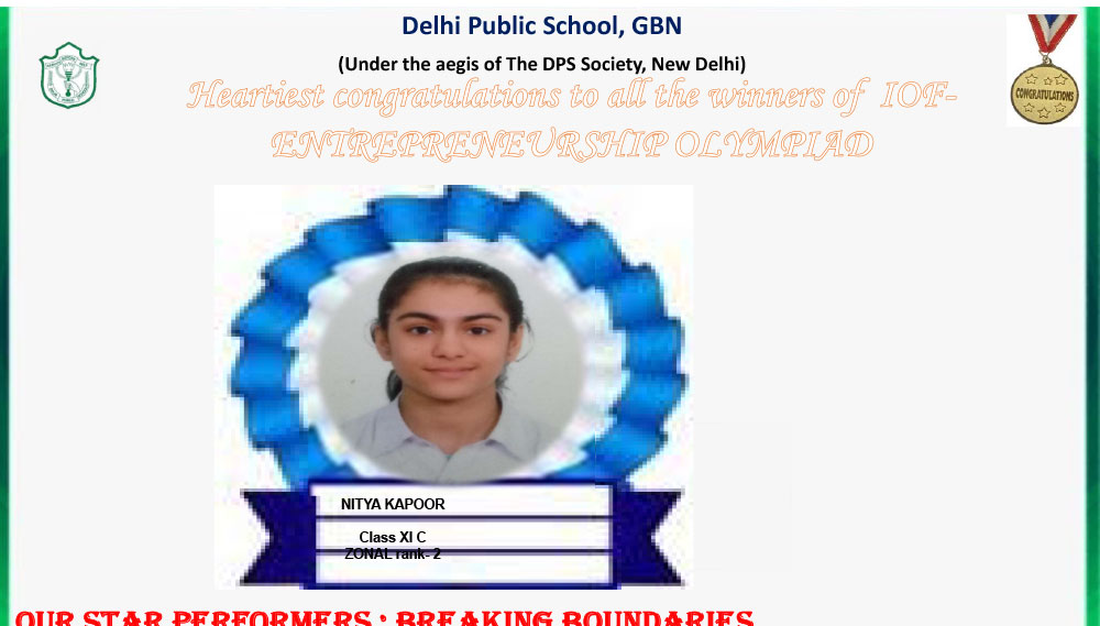 SOF- NSO, NOF French and Entrepreneurship Olympiad results