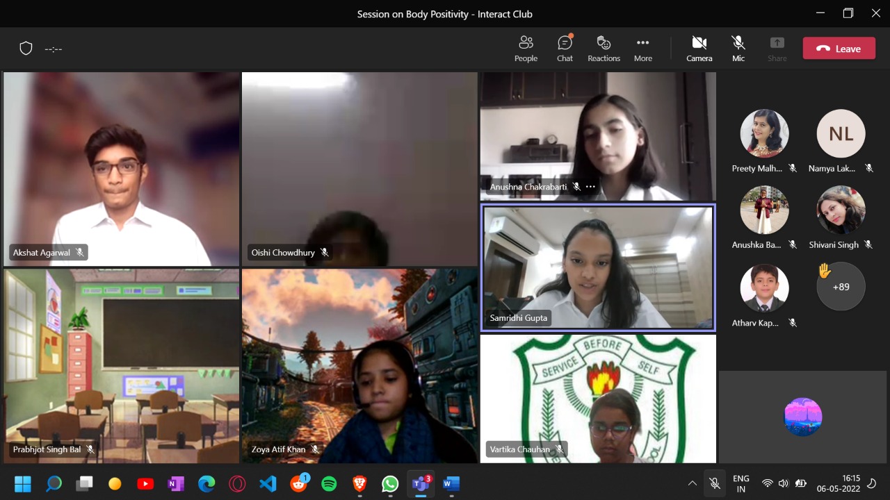 'Body Positivity' - A Project By Interact Club, Dps-Gbn