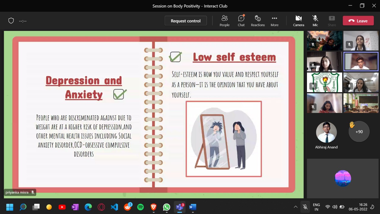 'Body Positivity' - A Project By Interact Club, Dps-Gbn