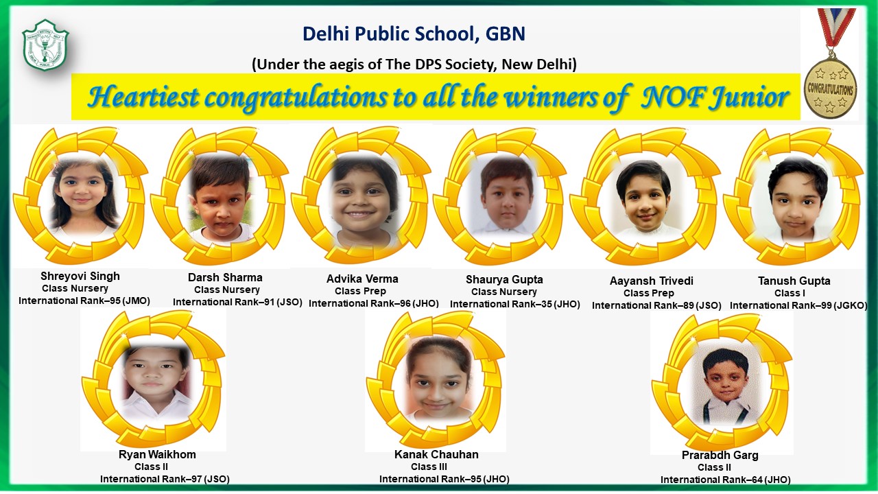 Declaration of Results of National Olympiad Foundation, Junior