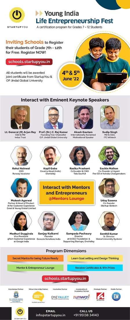 Startup You-Young India Life Entrepreneurship Fest